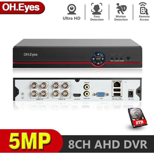 NEW DVR 8 Channel Video Recorder H.265+ 5MP 4MP 1080P 8CH 5 in 1 Hybrid DVR With 3G Wifi function for CCTV XVi TVi CVI IP Camera