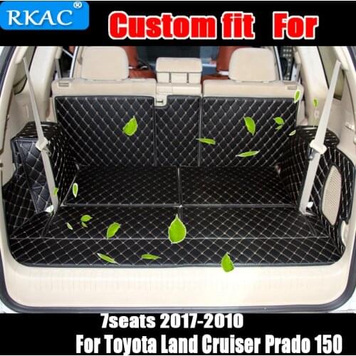 RKAC High quality Special car trunk mats for Toyota Land Cruiser Prado 150 7seats 2017-2010 boot carpets cargo liner mat styling