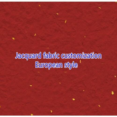 Jacquard fabric custom brand fabric European style logo custom cotton fabric custom printing sewing factory shop