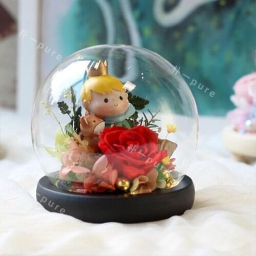 2sets/pack Diameter=15cm Glass Dome Vase Home Decoration Creative Transparent Cover DIY Friend Gift Wedding Live Prop