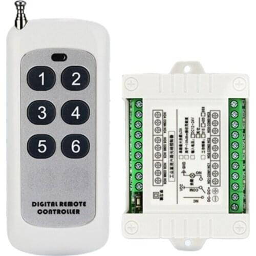 315/433mhz DC 12v 6ch 6ch Rf Wireless Remote Control Switch System, Transmitter + Receiver, 3000m Long Distance