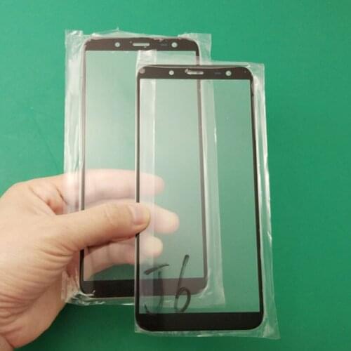 5pcs Original Glass + OCA Glue For Samsung Galaxy J6 J600 J600F J600G J600DS ON6 ON 6 LCD Front Touch Screen Outer Lens