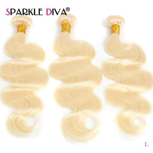 613 Honey Blonde Bundles 30 32 Inch Brazilian Hair Weave Bundles 3 4 Pcs/Lot Body Wave Human Hair Bundles Remy Hair Extension
