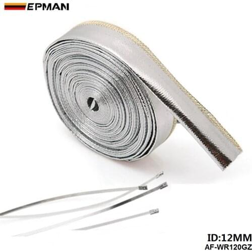Aluminized Metallic Heat Shield Sleeve Insulated Wire Hose Cover Wrap 12mm*10 meter For honda accord AF-WR120GZ