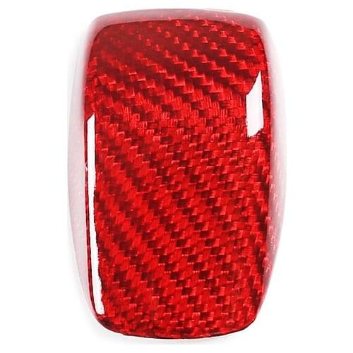 For Mercedes-Benz Car Accessories New Key Back Shell Paste Type Real Carbon Fiber Red 1 Piece Set