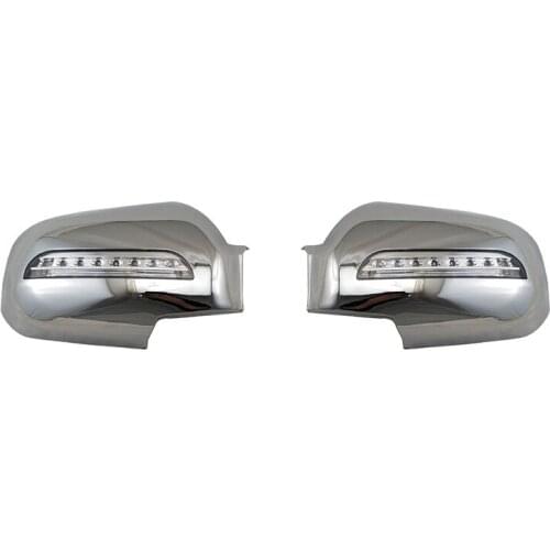 Novel style Car accessories 2PCS for Hyundai Tucson 2006 2007 2008 2009 ABS Chrome plated door mirror covers with LED