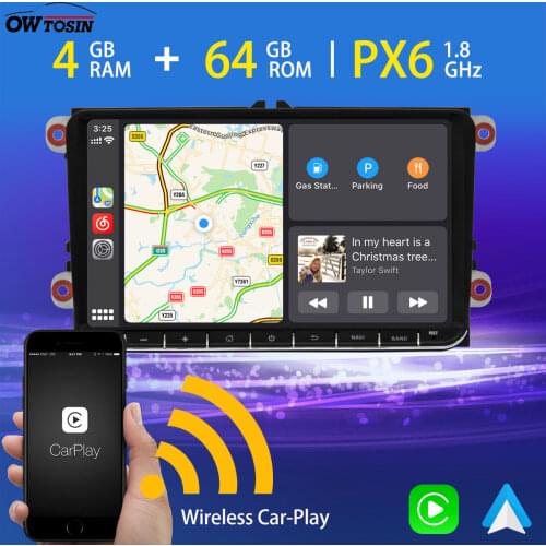9" Android 10 PX6 4+64G Car Multimedia Player Radio GPS for VW Volkswagen Golf Passat Touran Tiguan Sharan T5 SEAT SKODA Octavia