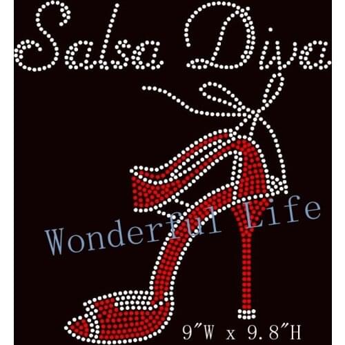 Free shipping Salsaa Divaa Heel Stiletto Rhinestone Transfer