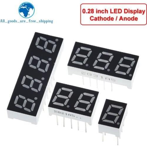 0.28 Inch Digital Tube LED Display 1Bit 2Bit 3Bit 4Bit Display Common Anode / Cathode 0.28" 7 Segment Led Display Board