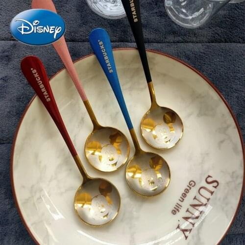 Disney Mickey Mouse Stainless Steel Spoon Household Rice Spoon Ice Cream Spoon Coffee Spoon