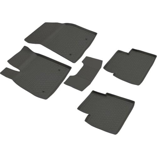 Ford Focus 5 Refref 4D Pool Designed Rubber Car Floor Mat 2019 and Present Black