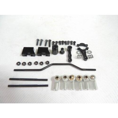 Double bridge railing steering for CAPO CROSS Tractor Excavator Truck Tamiya RC4DW 6x6 8x8 trailer crawler RC SCA MAN BENZ