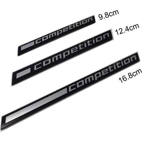 10pcs ABS Black COMPETITION Emblem for 3 5 7 Series Thunder Edition M1 M2 M3 M4 M5 M6 X5M X6M Car Trunk Emblem Accessories