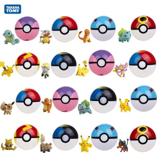 New 20 Styles Pokemon Elf Ball With Hot Cartoons Movie Anime Figure Pikachu Vulpix Eevee Collection Pet Action Model Toy Gifts