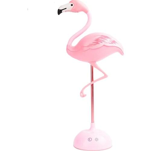 Flamingo LED Desk Lamp Nursery Night Light USB Rechargeable Touch Dimmable for Child Baby Students Reading Birthday Party Gift