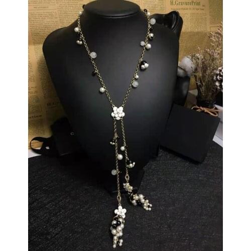 Hot Brand Jewelry For Women Sakura Flower Pendant Necklace Cute Flower Pendant Party Long Necklace