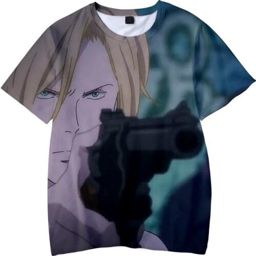 Cool T shirt 3D BANANA FISH kids Tshirt Yellow Kpop Casual hot Style Boys and Girls Tshirts Harajuku Anime children Clothes