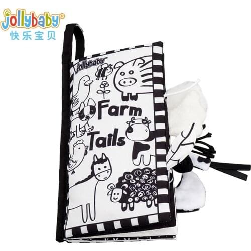 GLCUCGBaby Soft Cloth Books Black and White Baby Book 4 Pack Early Learning and Education Toys 0-24 Months Baby