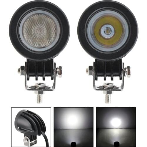 LEEPEE 10W LED Motorcycle Headlight Spotlight Flood Work Light