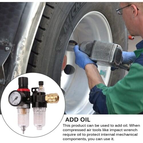 Oil Water Separator Air Compressor Filter Regulator Gauge Trap Air Separator Pressure Regulator Airbrush Compressor