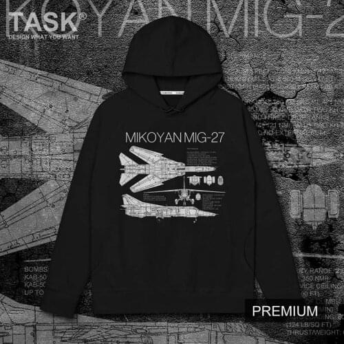 Russia Mikoyan MiG27 Air Force Jet Fighter casual long Sleeve hoodies mens CCCP hipster Spring Autumn Pullovers streetwear 03