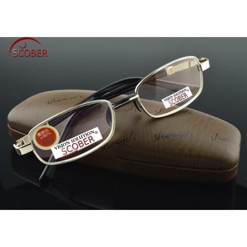 SCOBER = Natural Crystal Multi-Coated Lens Full-Rim Nickel Alloy Luxury Men Women Reading Glasses +0.75 +1 +1.25 +1.5 +1.75 to+4