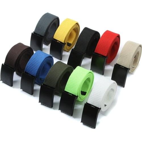 High Quality Male Casual Buckle Belts 2020 New Fashion Unisex Army Tactical Waist Belt Men Belt Canvas Webbing Waistband Colorfu