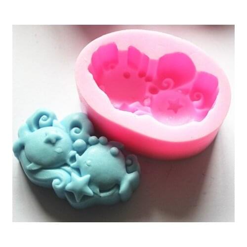 Handmade Soap Silicone Mold Animal Candle Molds Polymer Clay Pisces of Twelve constellation