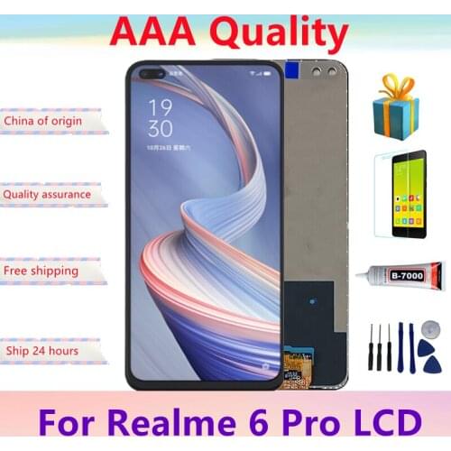 Original 6.6" For Realme 6 Pro RMX2061 RMX2063 LCD Display Touch Panel Digitizer Screen Replacement Parts