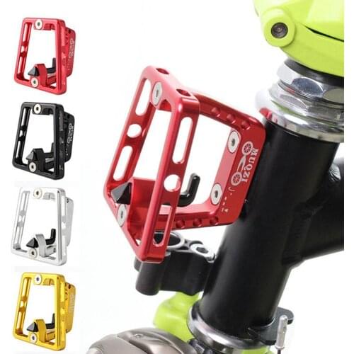Bicycle Front Carrier Block Mouting Bracket Durable Bag Holder Aluminum Alloy Folding Bike Front Carrier Block