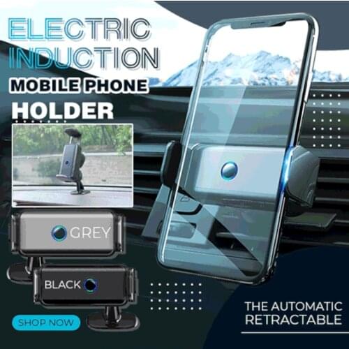 Electric Induction Mobile Phone Holder Aluminum Alloy Phone Rack 360 Degree Swivel USB Rechargeable Stand Holder Accessories