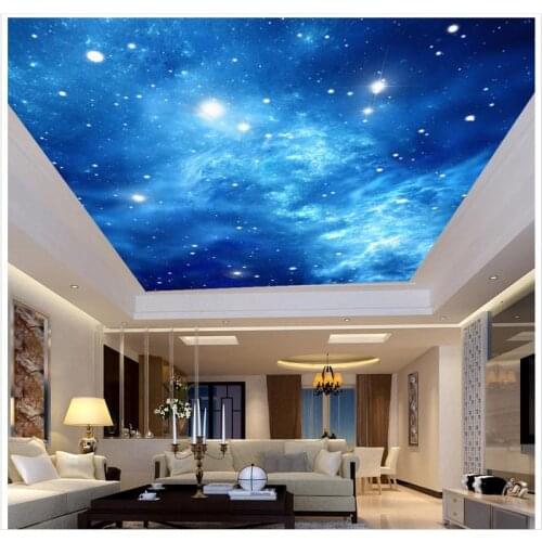 Custom 3d wallpaper 3d ceiling murals wallpaper Atmospheric nebula ceiling frescoes on the Milky Way of stars bedroom wall decor
