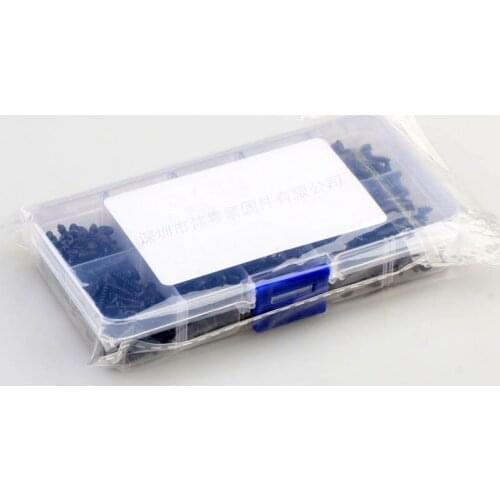 PA Self Tapping Screw combination suit M3 GB845 Track Screws Black Round Head Self-Tapping Screws Set Mini Tiny Hardware 450 pcs