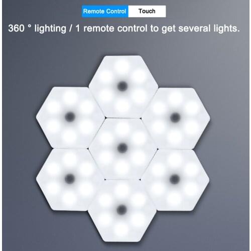 Modern LED Night Lights Magnetic Honeycomb Touch Quantum Modular Touch Sensitive Lighting LED Night lamp Gift Indoor Decor