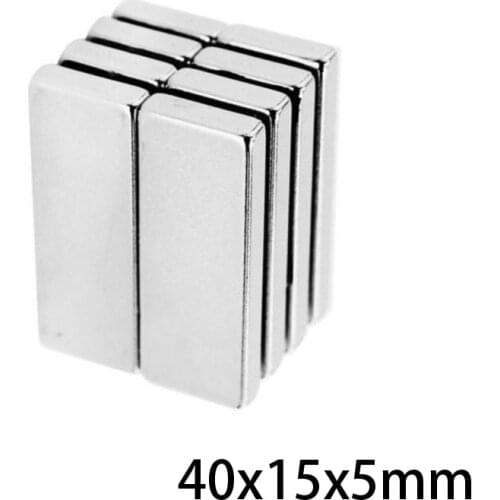 5~50PCS 40x15x5 mm Super Strong Neodymium Magnet 40mm*15mm Block Permanent Magnets 40x15x5mm sheet Powerful Magnet 40*15*5 mm