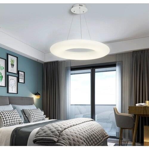 Nordic Minimalist Style LED Chandelier Living Room Office Childrens Bedroom Oval White Cloud Storefront Decoration Lighting