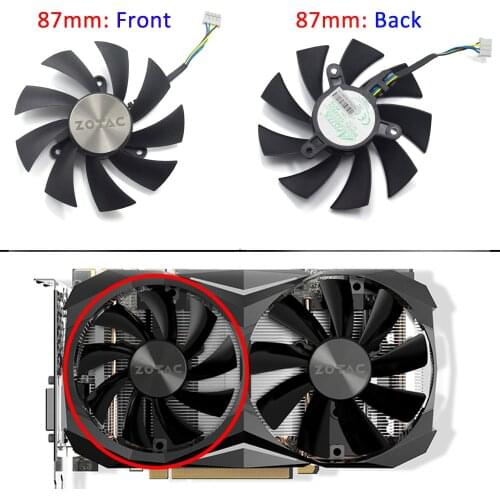 87MM GA91S2H GA92S2U 0.35A Cooler Fan Replacement For ZOTAC GTX 1070Ti 1080Ti MINI GPU Video Card Cooling Fan