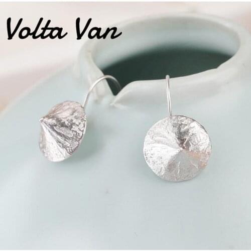 Volta Van Vintage Drop Earrings 925 Sterling Silver Pendientes Plata 2021 New Fine Jewelry Elegant Geometric Design Earrings