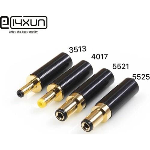 1PCS Copper Plated Gold 5.5*2.5mm 5.5*2.1mm 4.0*1.7mm 3.5*1.3mm DC Power Plug Jack for Linear Power Output Line DIY