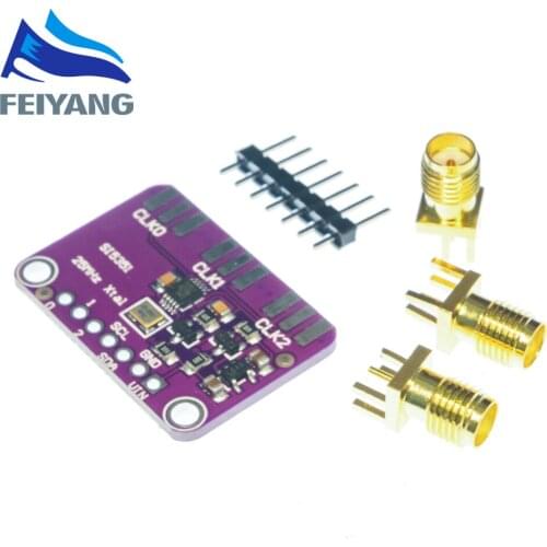 10PCS DC 3V-5V Si5351A Si5351 I2C Clock Generator Breakout Board Module Signal Generator Clock 8KHz-160MHz For Arduino