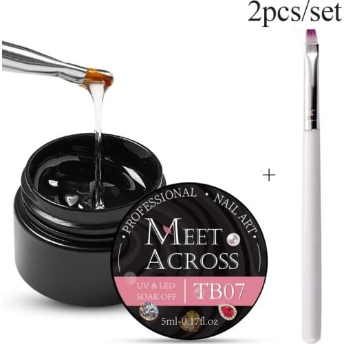 MEET ACROSS 2/3Pcs Nail Glue For Nail Rhinestone Jewelry Manicure Super Sticky Adhesive Nail Glue For Nail Art Decoration