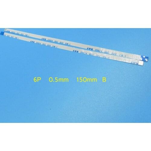 5pcs/lot FFC FPC flat flexible cable 0.5mm pitch 6 pin 6PIN Reverse Length 150mm 15cm Width 3.5mm Ribbon Flex Cable