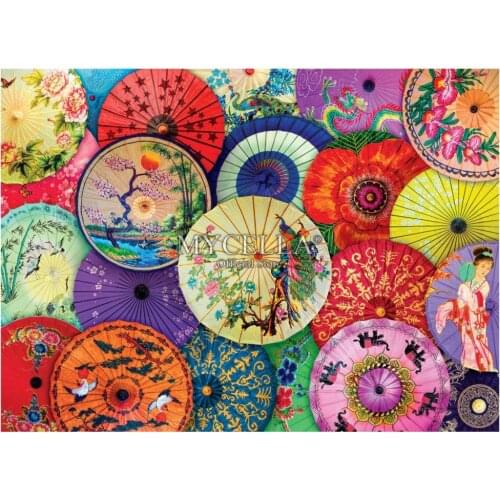 5d Diy Diamond Painting Japanese Oil-Paper Umbrellas 3D Diamond Embroidery Cross Stitch Full Mosaic Needlework Home Decor Gifts