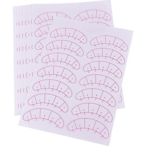 70 Pairs / Bag Eyelashes Stickers Grafting Eyelash Practice Stickers Eye Stickers Slightly Viscous With Marks Tough