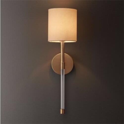 American all copper country wall lamps loft retro living room bedroom bedside aisle balcony study background wall sconces lights