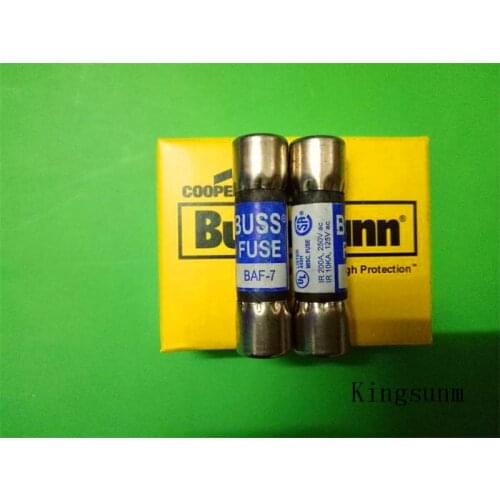 Free shipping 5pcs BAF-7 fuse 10X38 7A BUSSMANN 250V