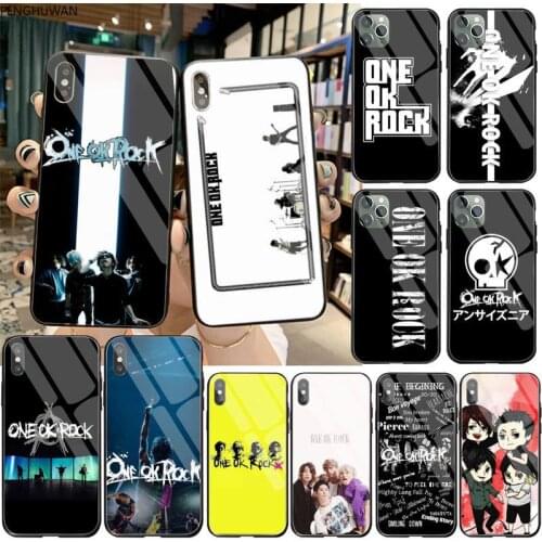 PENGHUWAN ONE OK ROCK Soft Rubber Phone Cover Tempered Glass For iPhone 11 Pro XR XS MAX 8 X 7 6S 6 Plus SE 2020 case
