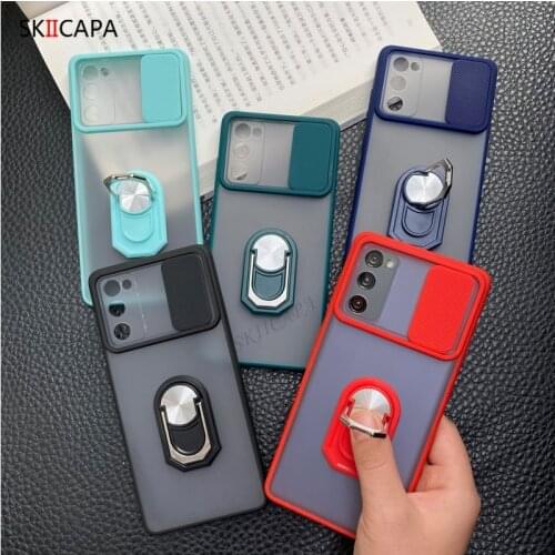 For Samsung S21 Ultra A72 A52 A12 M31 M51 Slide Camera Lens Protection Case For Samsung S20 Plus FE A42 S10 Lite Stand Cover