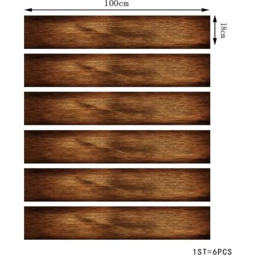 Joker Wood Grain Creative Stairs Decorative Stickers Corridor Staircase Mural Self Adhesive Waterproof Decals For Home DIY Decor