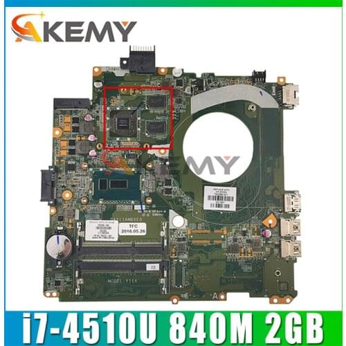 For HP 14-P 14-V Laptop Motherboard With i7-4510U CPU 840M 2GB GPU 763736-501 763736-001 DAY11AMB6E0 MB 100% Tested Fast Ship